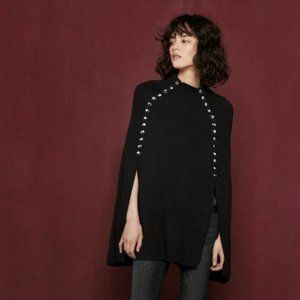 *****MAJE Wool Black Knitted Cape*****